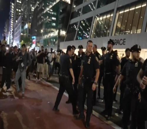 场面混乱！美媒：NBA总决赛期间，大批球迷在纽约公园内与警方发生冲突