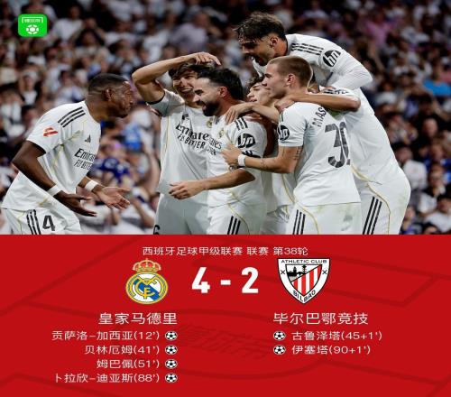 剑南春丨皇马42毕包，卡瓦哈尔告别战送助攻，姆巴佩破门