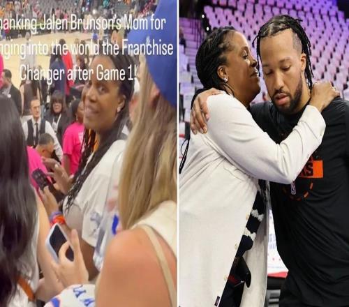 NBA总决赛看台这一幕爆火他当众感谢布伦森妈妈