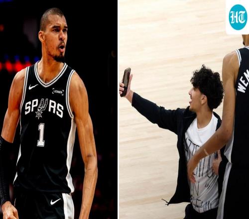 NBA总决赛首战马刺95105尼克斯球迷冲场自拍文班后遭终身禁赛